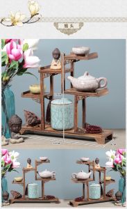 鸡翅木实木博古架 木质工艺摆件