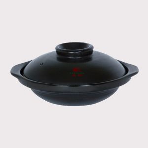 康舒 煲仔饭专用小砂锅 浅锅 #67 800ml 黑色 适合2人使用