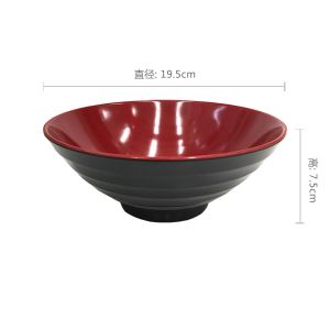 黑红密胺碗仿瓷碗